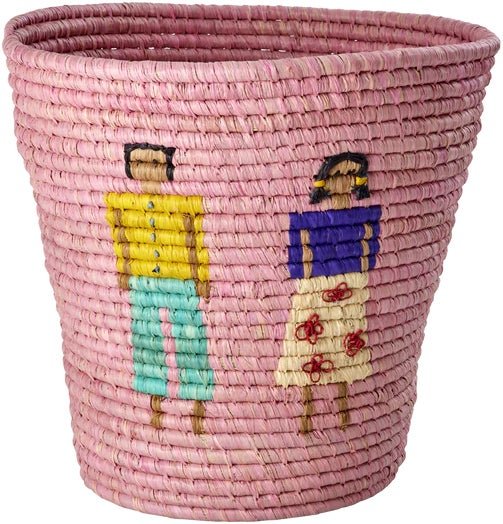 Rice Oppbevaringskurv Rosa