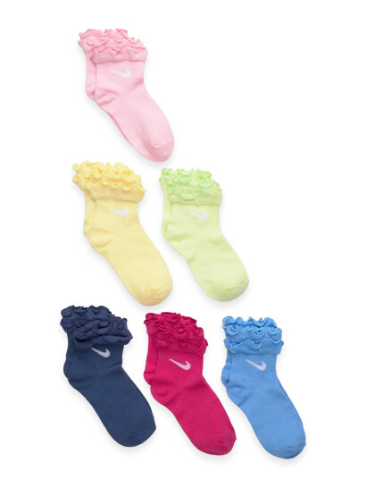 Nike 6Q 6Pk Quarter Sock Multi/patterned 104/110