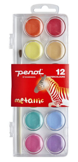 Penol Watercolours Metallic x12 30mm