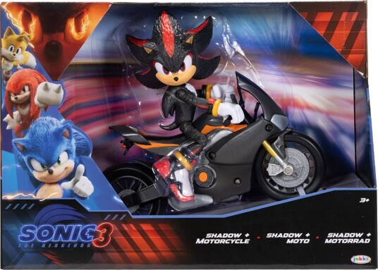Sonic 3 Shadow Figur med Svart Motorsykkel - Jakks Pacific Sonic 3 Shadow Figur med Svart Motorsykkel - Jakks Pacific