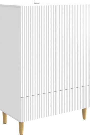  Serviesskap med skuff Hvit 66 x 34,5 x 95 cm Konstruert tre