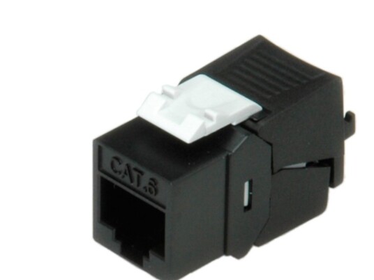 Roline Cat.6/Class E Keystone Jack Rj-45 Unshielded Toolless Black Sort