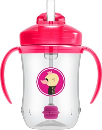Dr. Brown's Tutekopp Med Sugerør 270 ml Fra 6 Mnd Rosa