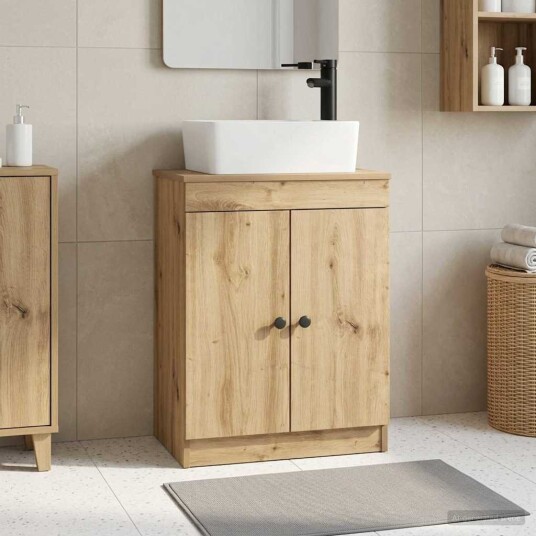 Badmøbel med vask Artisan eik 54 x 35 x 83 cm Konstruert tre Badmøbel med vask Artisan eik 54 x 35 x 83 cm Konstruert tre