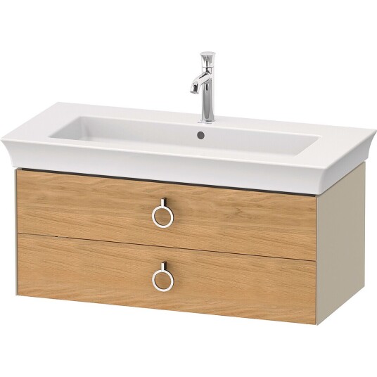 Duravit White Tulip Servantskap 2 skuf. 98,4x45,8x41 cm Eik/Taupe Høyglans