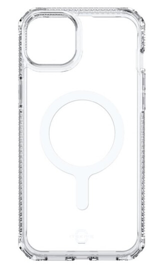 Itskins Hybrid_R // Clear - Baksidedeksel For Mobiltelefon - Robust - Magsafe-Kompatibel - Magsafe-Samsvar - 100 % Resirkulert Materiale - Gjennomsiktig - For Apple Iphone 14 Plus