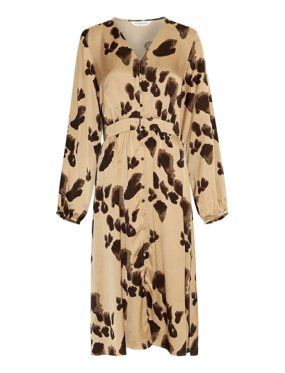 MSCH Copenhagen Mschclarette Irida Dress Aop - Beige - XS MSCH Copenhagen Mschclarette Irida Dress Aop - Beige - XS