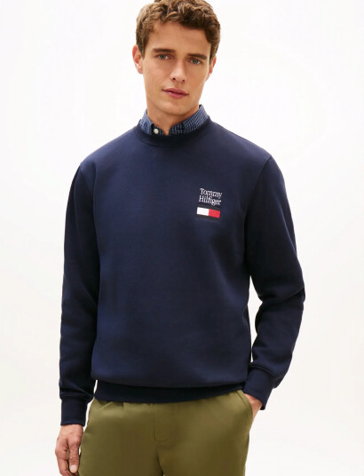 Tommy Hilfiger Tommy Embro Flag Sweatshirt Navy XS