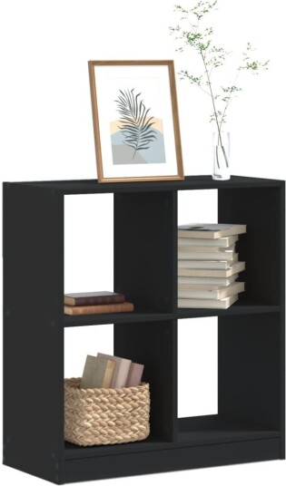 Bokhylle svart 68,5x32x75 cm konstruert tre