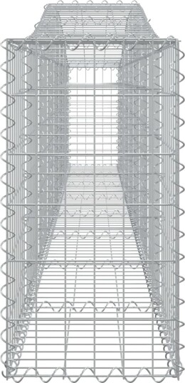 vidaXL Gabionkurver buede 9 stk 400x30x60/80 cm galvanisert jern