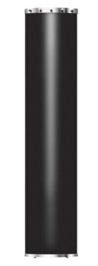 Pax Velvet håndkletørker 21 x 103 cm, elektrisk, m/LED-lys, sort
