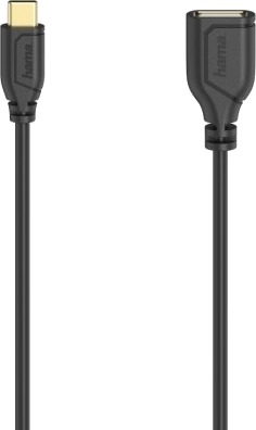 Hama Usb-C Otg-Kabel Flexi-Slim Usb 2.0 480 Mbit/S Svart 0,15 M 00200638