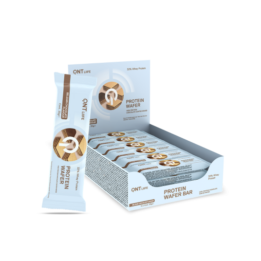 QNT Protein Wafer Bar 12x35g Belgian Chocolate QNT Protein Wafer Bar 12x35g Belgian Chocolate