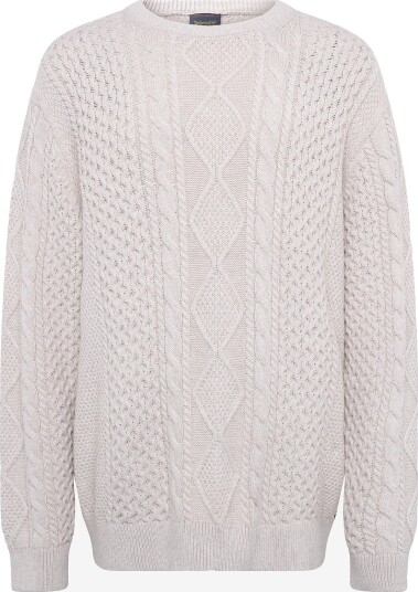 Timberland Cable Cotton Blend Crew Neck Sweater - LGHT OATML HTHR - M