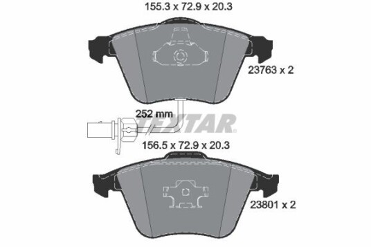 Bremseklosser TEXTAR 2376302 Bremseklosser TEXTAR 2376302