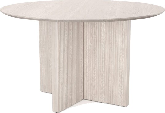 Edda Rundt Spisebord 130 cm Finér Hvitlasert