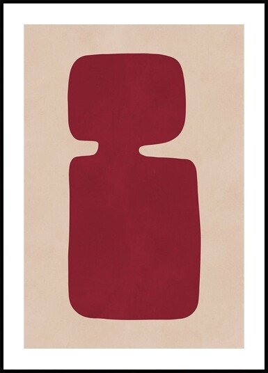 Crimson Silhouette Poster Plakat / 21x30cm