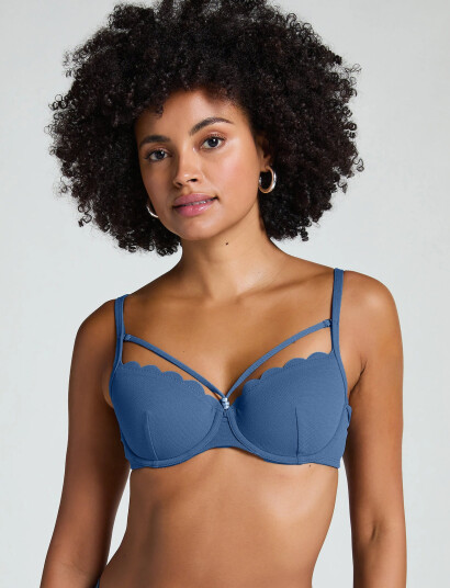 Hunkemöller Scallop Pd - Blue - C x 65