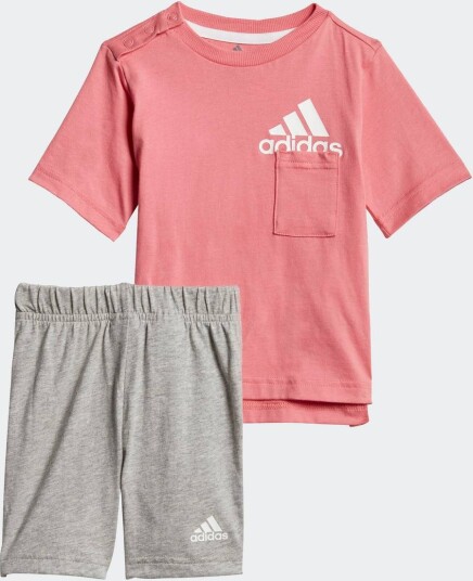 Rosa Grå Adidas I Bos Sum Sett (62 / 3 mnd)