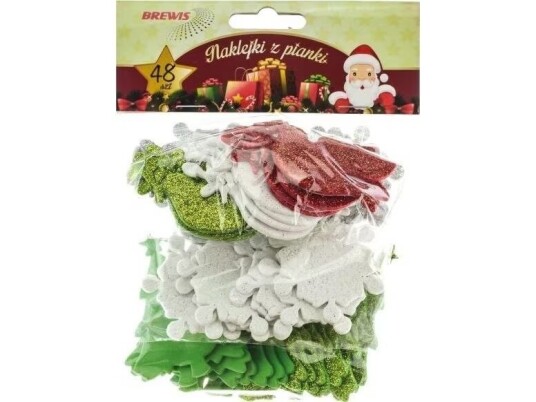Brewis skumklistremerker julemiks 48 stk. PVX08