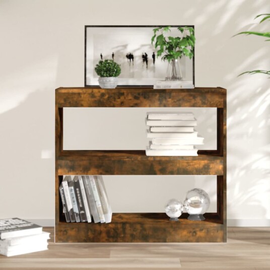 vidaXL Bokhylle/romdeler r?kt eik 80x30x72 cm vidaXL Bokhylle/romdeler r?kt eik 80x30x72 cm
