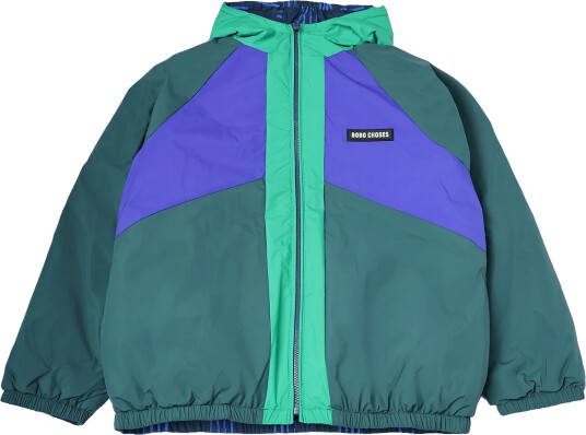 Bobo Choses Almost Moiré All Over Reversible Anorak Navy 98