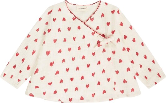 Minymo Blouse Ls Aop   Cream   68