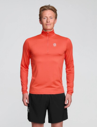 Daehlie Half Zip Tempo   Orange   XL