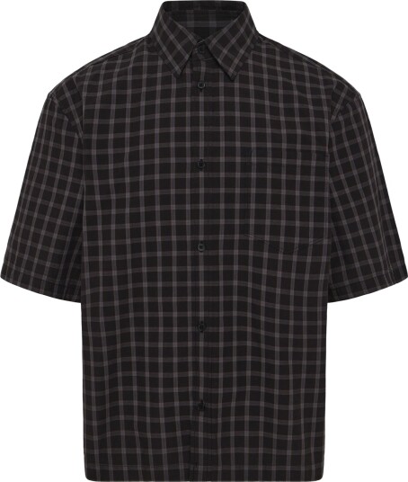 Weekday Boxy Short Sleeved Cotton Shirt Brown XL