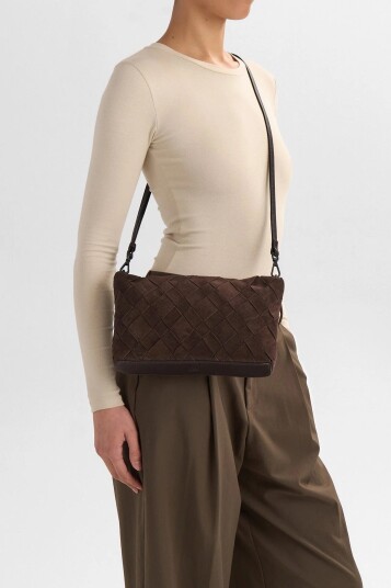 Markberg Celinmbg Cross. Bag Sue.weave Brown ONE SIZE