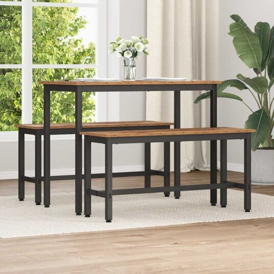 vidaXL Spisebenk 2 pcs Gammelt tre 100 x 32,5 x 48,5 cm vidaXL Spisebenk 2 pcs Gammelt tre 100 x 32,5 x 48,5 cm