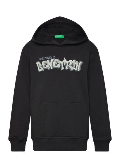 United Colors of Benetton Sweater W/Hood Black 122