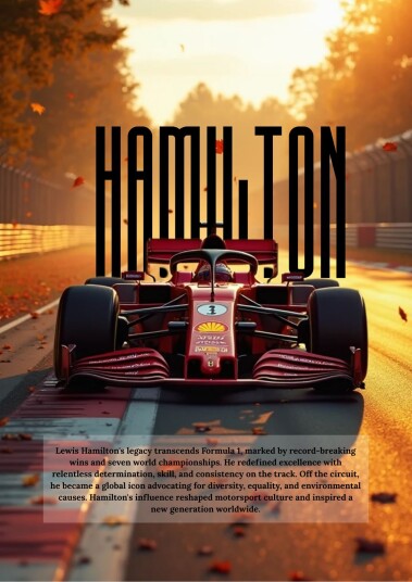 Plakat Hamilton Formel 1