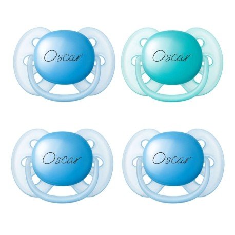 Philips Avent Ultra Soft Str. 2 6 18 Md. Symmetrisk Silikon Smokker Med Navn