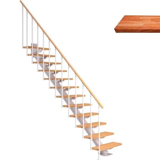 Dolle Sydney Rett Trapp Hvit 9016 classic Ii oljet Eik 85 13 Loddrett Høyde 259 315cm Dolle Sydney Rett Trapp Hvit 9016 classic Ii oljet Eik 85 13 Loddrett Høyde 259 315cm