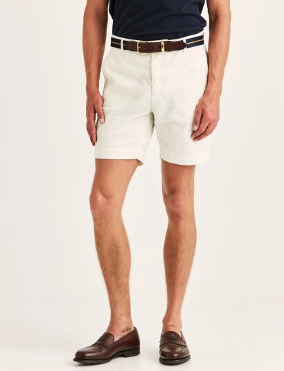 Morris Jeffrey Summer Chino Shorts 7" Cream 32