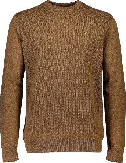 Bison Structured O Neck Knit TOFFEE MEL M Bison Structured O Neck Knit TOFFEE MEL M