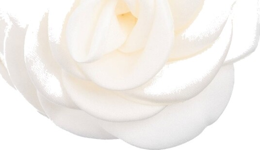 DARK Satin Rose Hair Claw Off White
