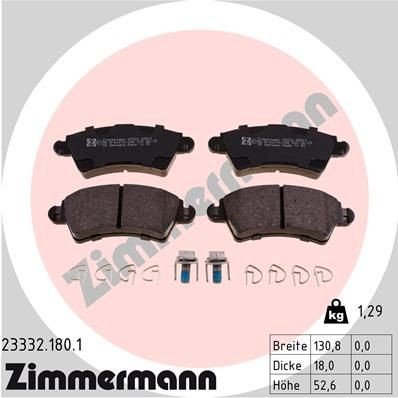 Bremseklosser ZIMMERMANN 23332.180.1