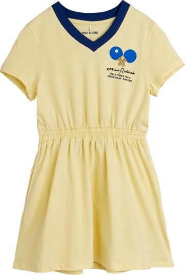 Mini Rodini Kjole Tabell Tennis Gul Mini Rodini 6 7 år 116 122 Kjole Marineblå 116 112