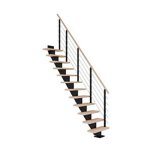 Dolle Frankfurt Rett Trapp Svart-design-hvitoljet Eik-65-12 - Loddrett Høyde 240 279 Dolle Frankfurt Rett Trapp Svart-design-hvitoljet Eik-65-12 - Loddrett Høyde 240 279