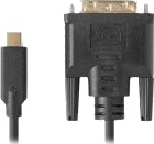 Lanberg - Adapterkabel - dobbeltlenke - 24 pin USB-C (hann) til DVI-D (hann) - USB 3.2 Gen 2 - 3 m - støtte for 4K 60 Hz (3840 x 2160) - svart Lanberg - Adapterkabel - dobbeltlenke - 24 pin USB-C (hann) til DVI-D (hann) - USB 3.2 Gen 2 - 3 m - støtte for 4K 60 Hz (3840 x 2160) - svart