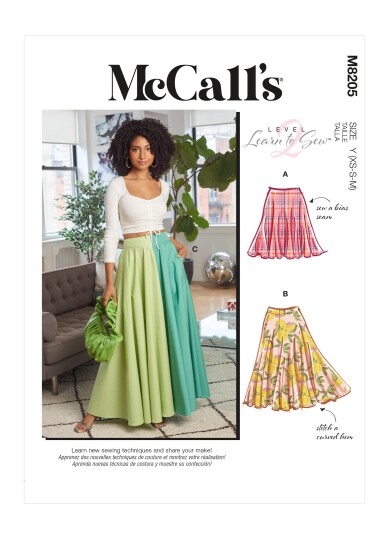 McCall's 8205 - Skjørt Y (XS-S-M)