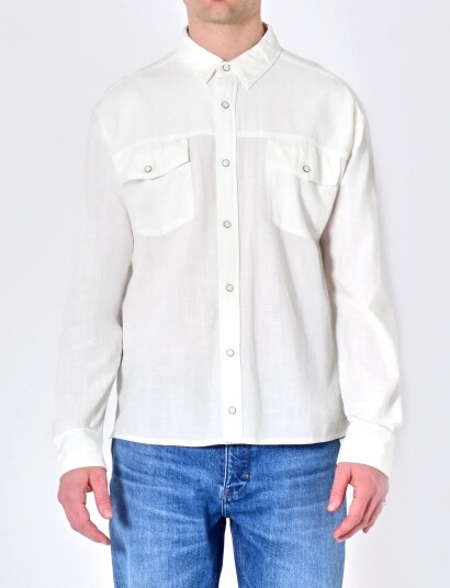 NEUW Cotton Overshirtwhite - White - L