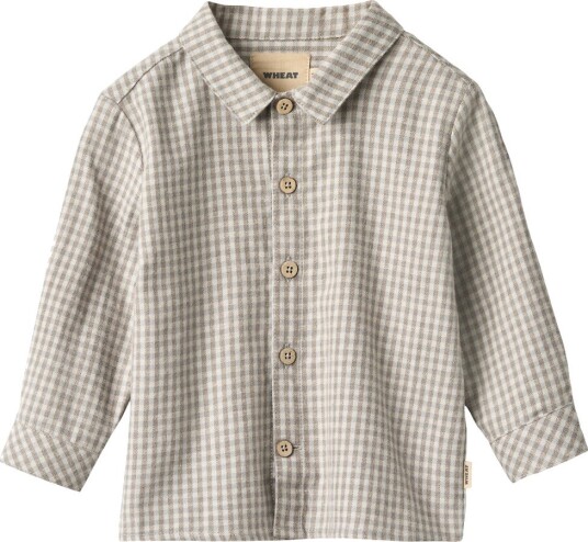 Wheat Shirt L/S Oscar GREYBROWN CHECK 80