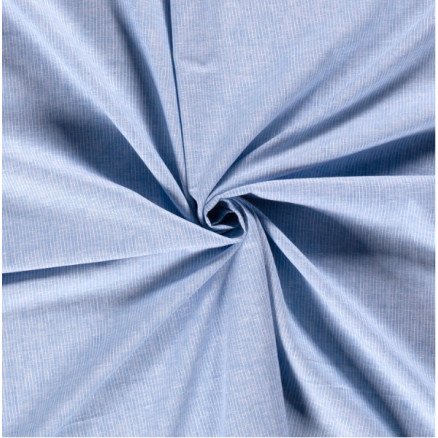 Lin/bomull m/stripe 145cm 003 Babyblå - 50cm