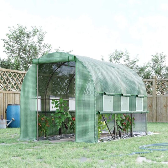 Green Film Drivhus 2,95x2m med UV-beskyttelse og 6 vinduer