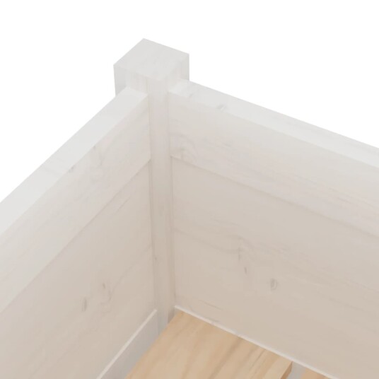 vidaXL Plantekasse hvit 70x70x70 cm heltre furu