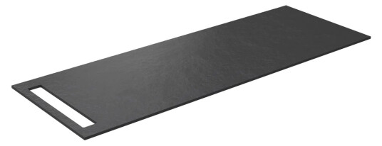 Korsbakken Benkeplate HPL med 1 Håndkleholder Svart / Side 130cm Korsbakken Benkeplate HPL med 1 Håndkleholder Svart / Side 130cm