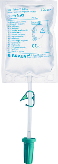 B. Braun Uro-Tainer natriumklorid 0,9 % skyllevæske 10x100 ml